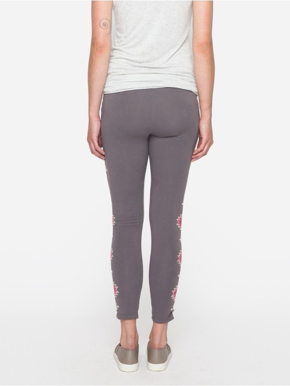 JWLA Johnny Was Paige cotton leggings yoga casual voltage heathet gray NWT - Picture 2 of 7